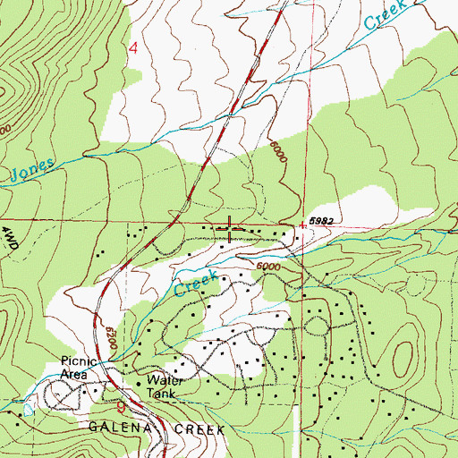 Topographic Map of Boy Scout Camp, NV