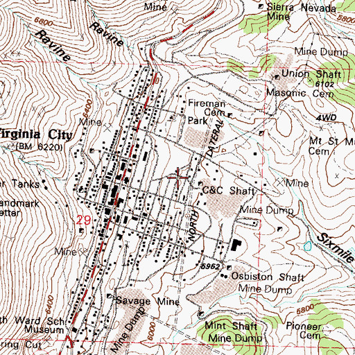 Topographic Map of North Lateral, NV