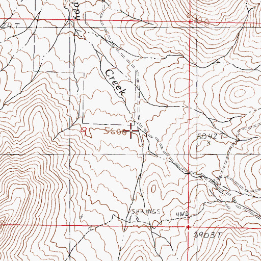 Topographic Map of East Fork Happy Creek, NV