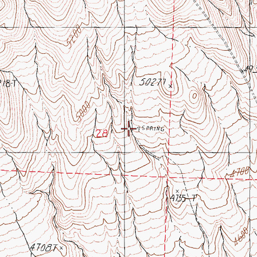 Topographic Map of Willows Spring, NV