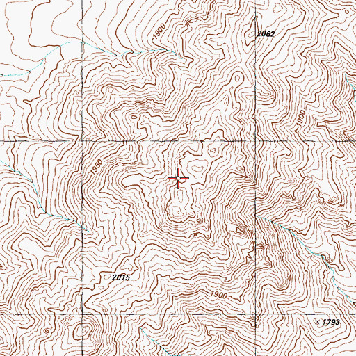 Topographic Map of Hannan Range, NV