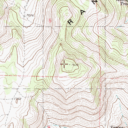 Topographic Map of Mahogany Peak, NV