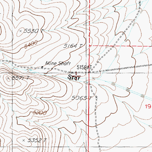 Topographic Map of Star Canyon, NV