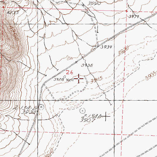 Topographic Map of Old Granite Creek Station (historical), NV
