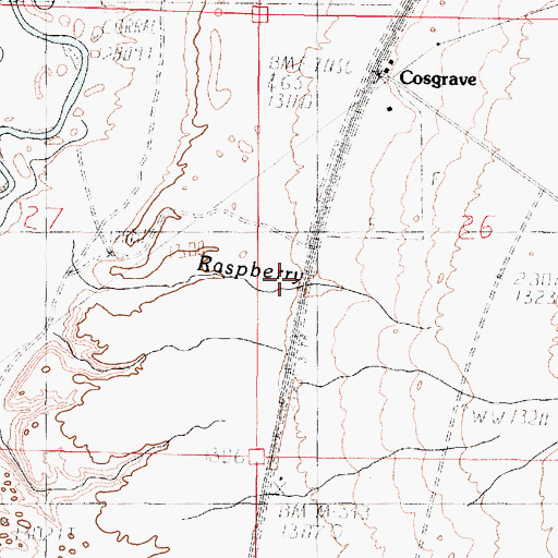 Topographic Map of Raspberry Creek (historical), NV