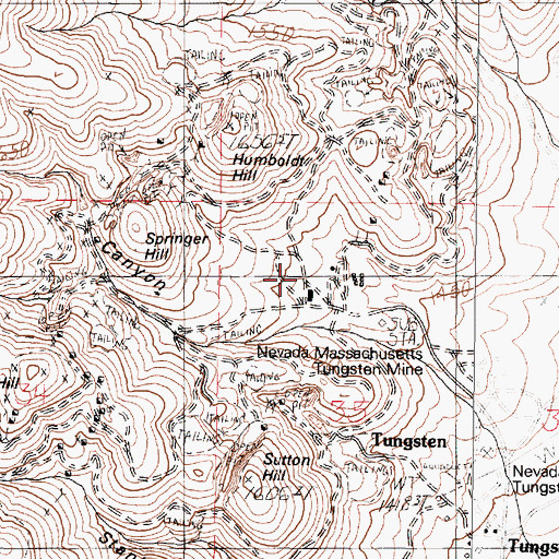 Topographic Map of Central (historical), NV