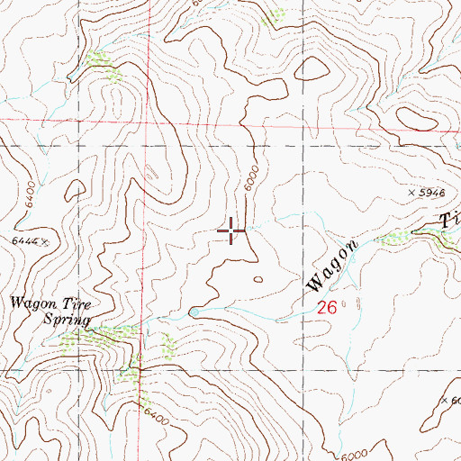 Topographic Map of Aspen Spring, NV