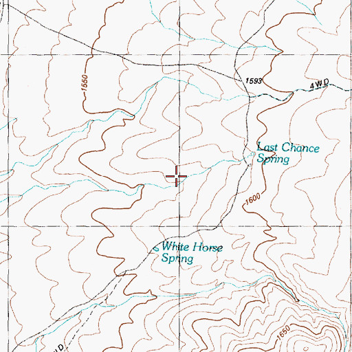 Topographic Map of Nera Spring, NV