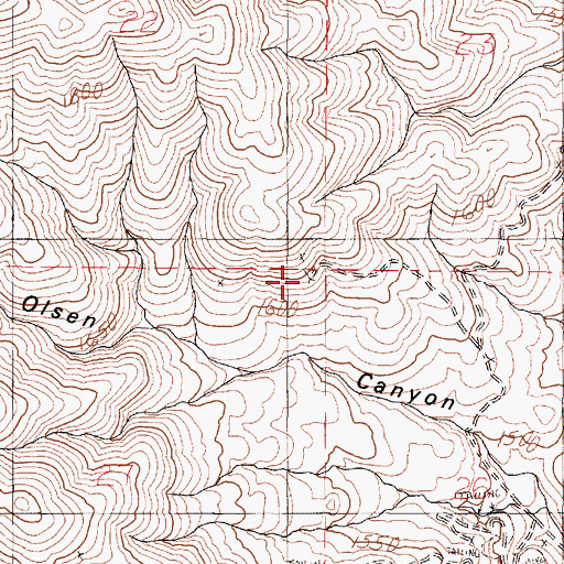 Topographic Map of Red Hawk Mine, NV