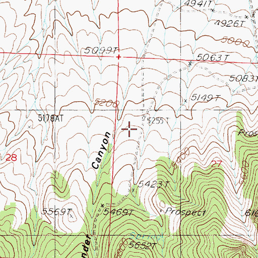 Topographic Map of Golden Jacket Mines (historical), NV