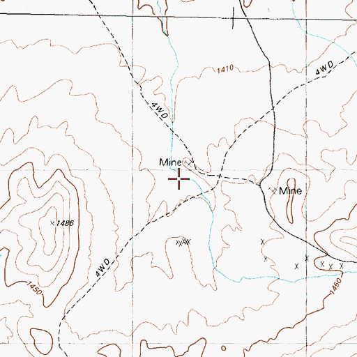 Topographic Map of Loco Springs (historical), NV