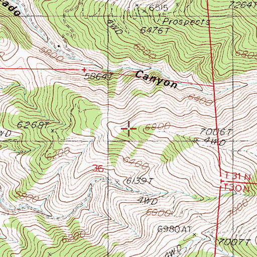 Topographic Map of Ruby (historical), NV