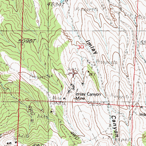 Topographic Map of Atoka (historical), NV