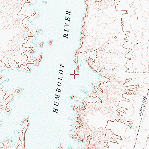 Topographic Map of Antelope Creek, NV