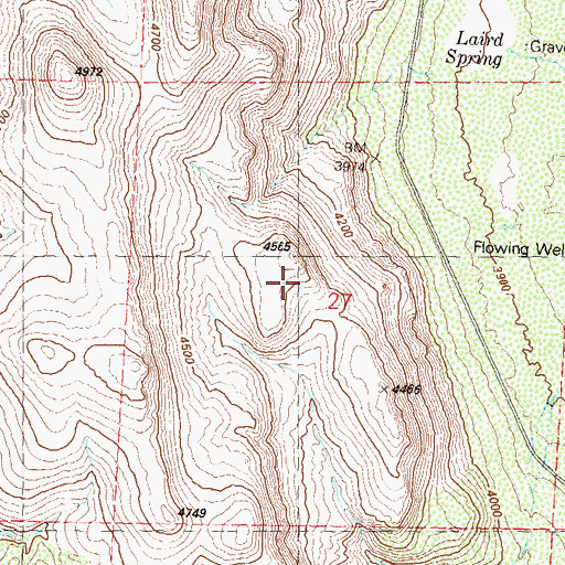 Topographic Map of Sand Range, NV