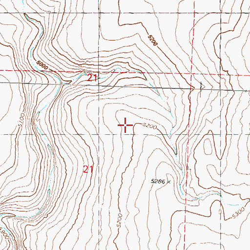 Topographic Map of Smoke Creek Mountains, NV
