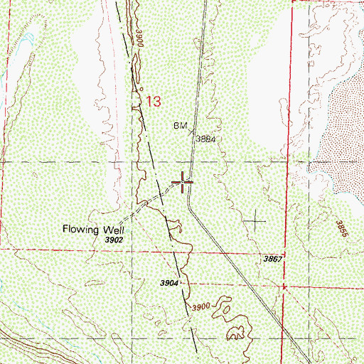 Topographic Map of Round Hole (historical), NV
