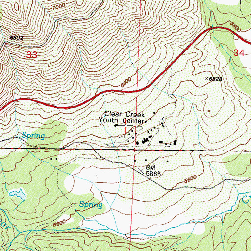 Topographic Map of Snyder Meadows State Park, NV