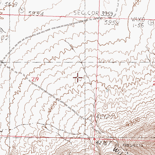 Topographic Map of Wild Horse Creek, NV