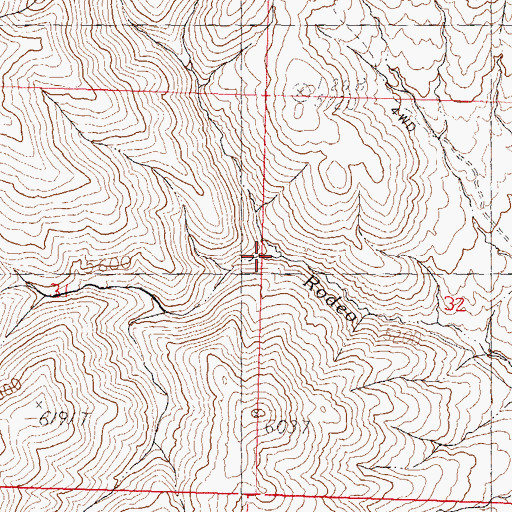 Topographic Map of North Fork Rodeo Creek, NV