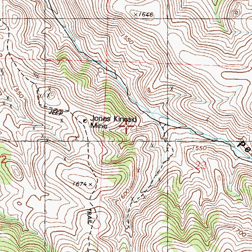 Topographic Map of Crown Prince Mine, NV