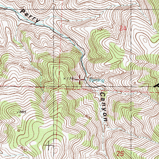 Topographic Map of Cottonwood Spring, NV
