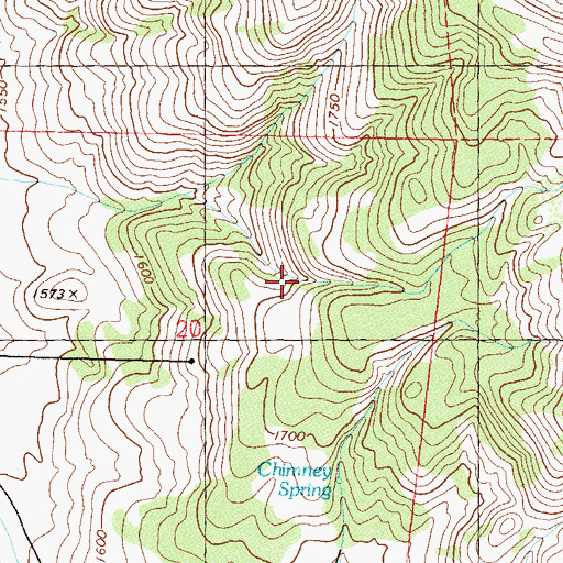 Topographic Map of Right Hand Spring, NV