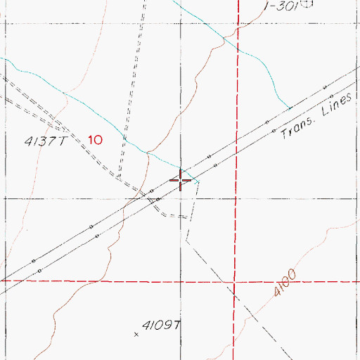 Topographic Map of Cottonwood Creek, NV