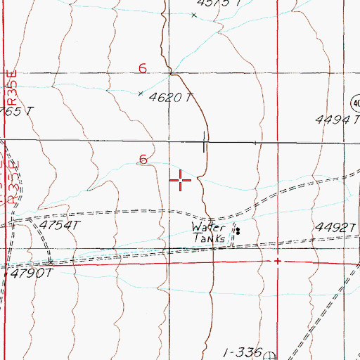 Topographic Map of Coyote Creek, NV