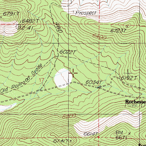 Topographic Map of Rochester Basin, NV