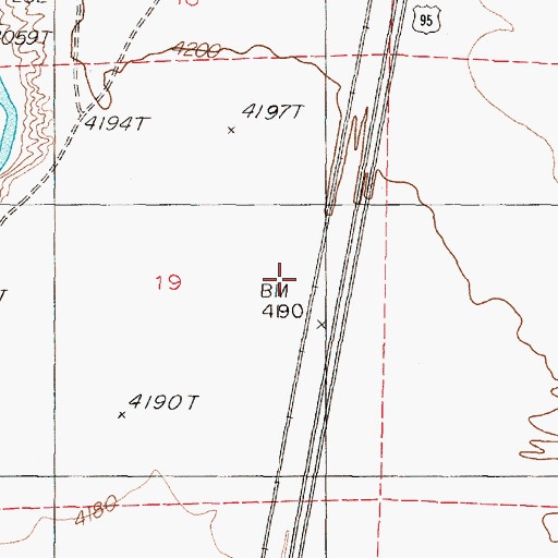 Topographic Map of Zola (historical), NV