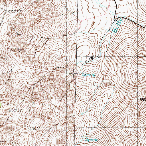 Topographic Map of Rock Spring, NV
