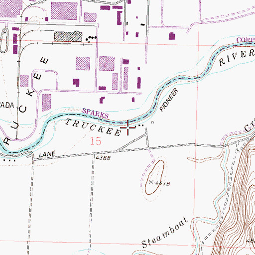 Topographic Map of Jones Ranch, NV