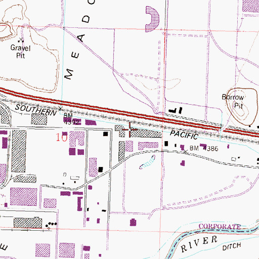 Topographic Map of Vista Airport (historical), NV
