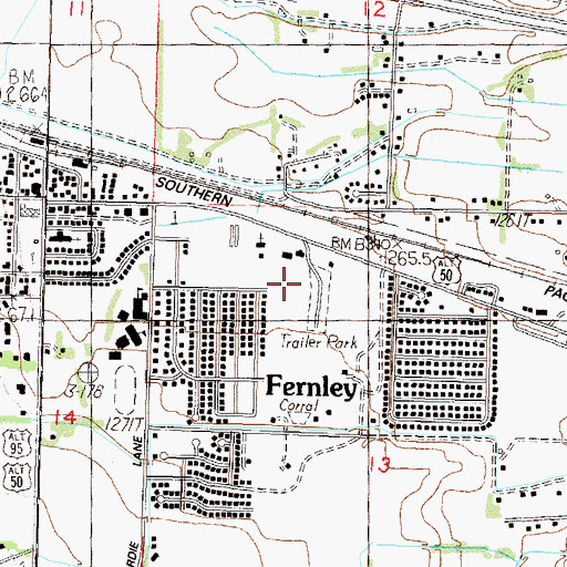 Topographic Map of Lyon County Complex, NV