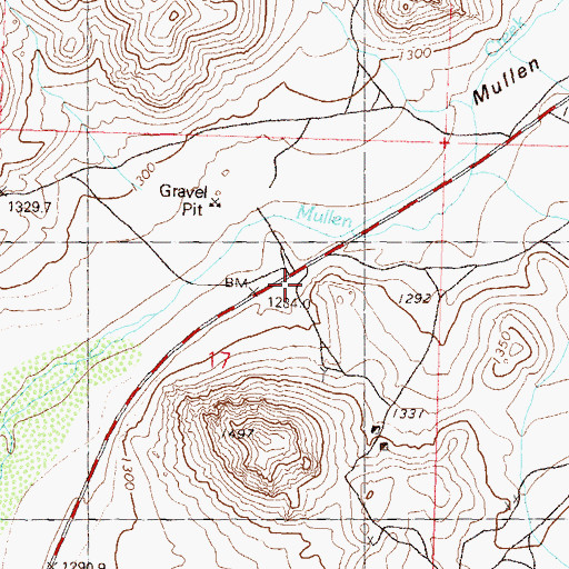 Topographic Map of Norton Mill, NV