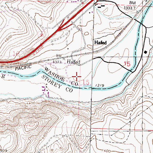Topographic Map of Peri Ranch, NV