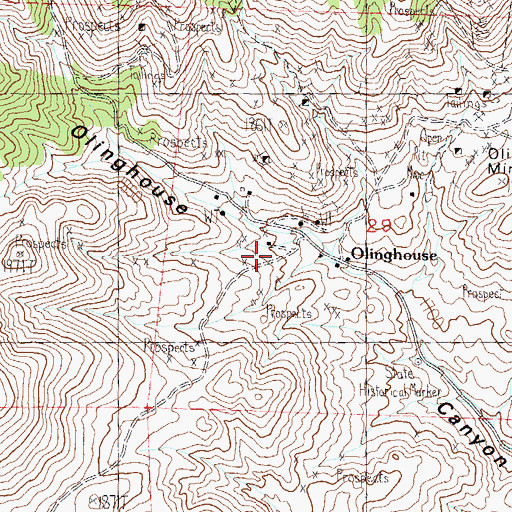 Topographic Map of Ora (historical), NV
