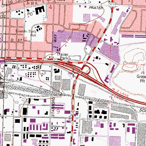 Topographic Map of East McCarran Interchange, NV