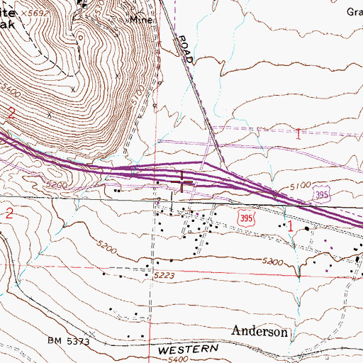 Topographic Map of Red Rock Interchange, NV