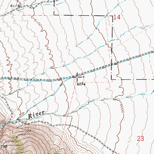Topographic Map of Milletts Ranch, NV