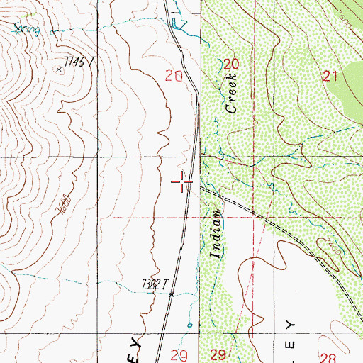 Topographic Map of Slys Ranch (historical), NV