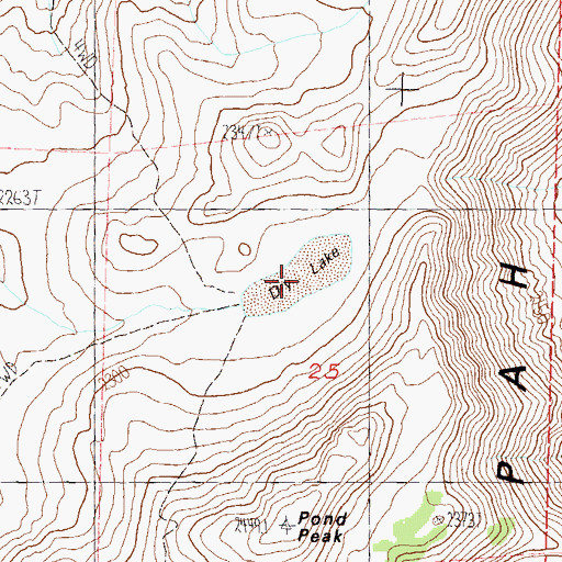 Topographic Map of Summit Cave, NV