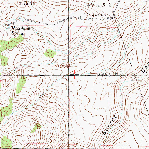 Topographic Map of Big Mouth Creek, NV