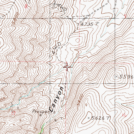 Topographic Map of Branch Big Mouth Creek, NV
