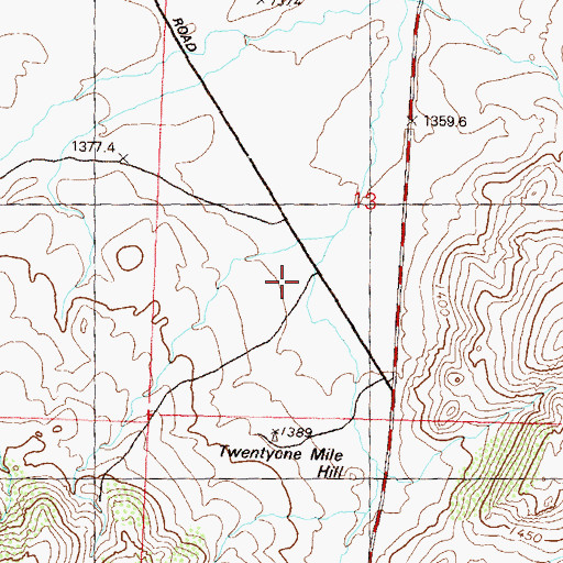 Topographic Map of Twenty Mile House (historical), NV