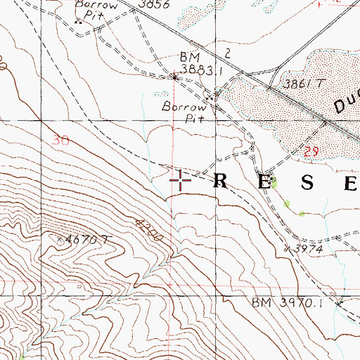 Topographic Map of Libby (historical), NV