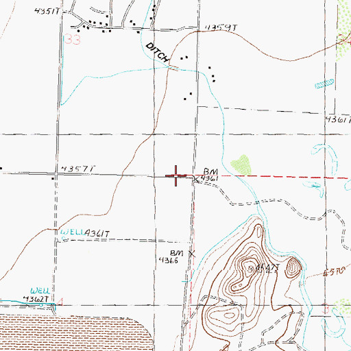 Topographic Map of McGowan Corner, NV