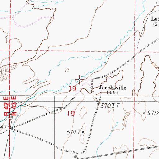 Topographic Map of Skunk Ranch (historical), NV