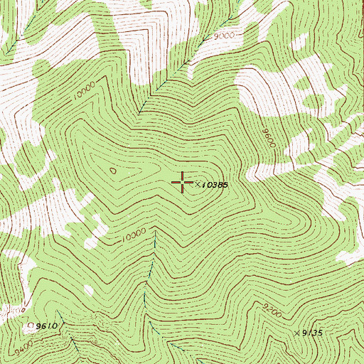 Topographic Map of Tulle Mountain, NV